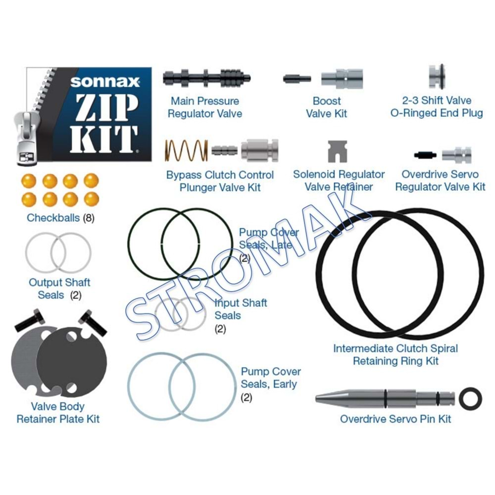 4R70E/4R70W/4R75E/4R75W/AODE ZIP KIT